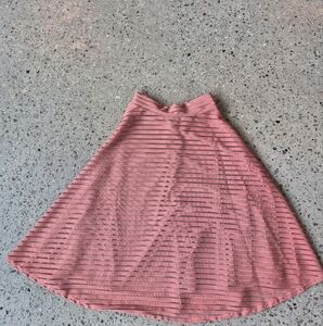 Elegant Pink Striped Skirt